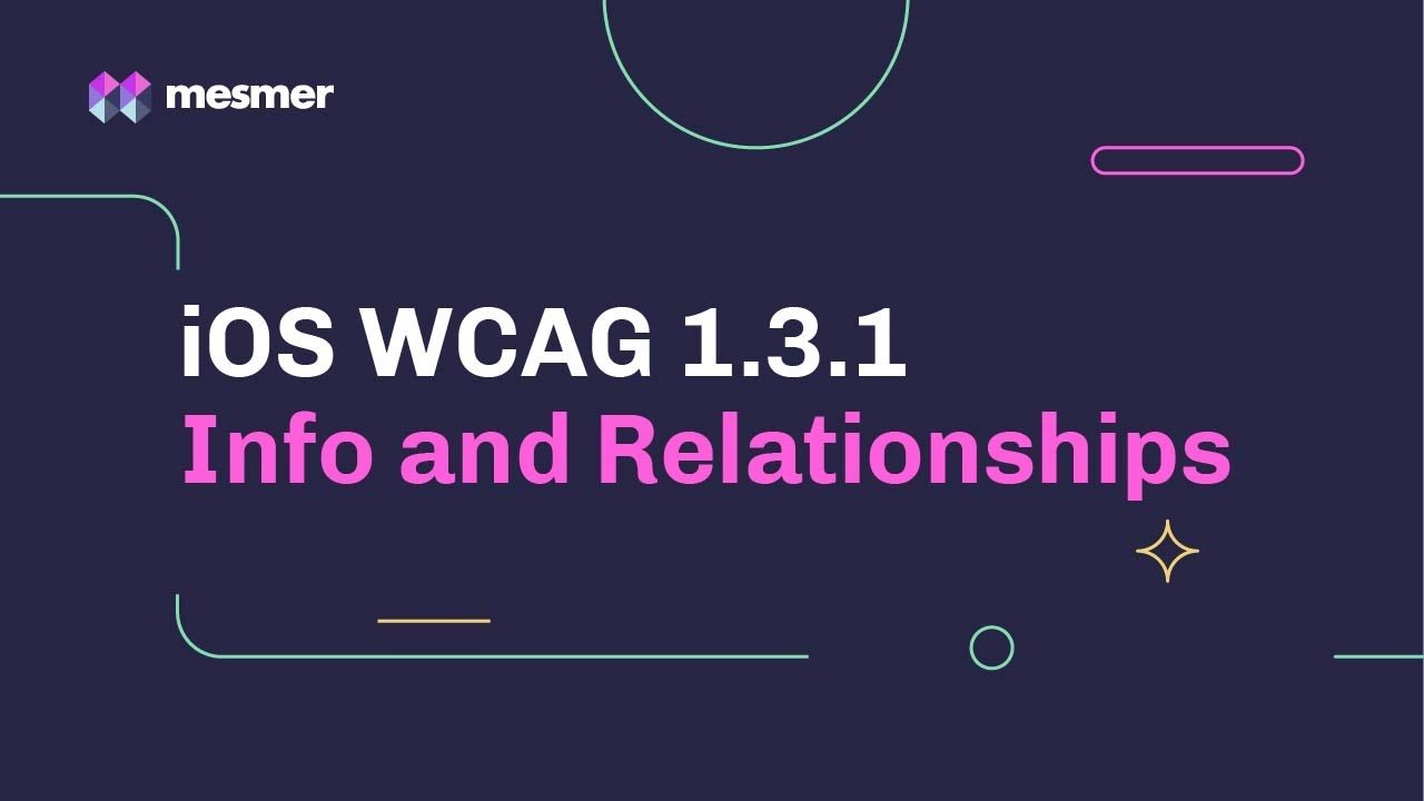 Asd a11y wcag: 1.3.1 info and relationships